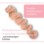 Gewellte Echthaartresse Weft Weaving - Hair2Heart