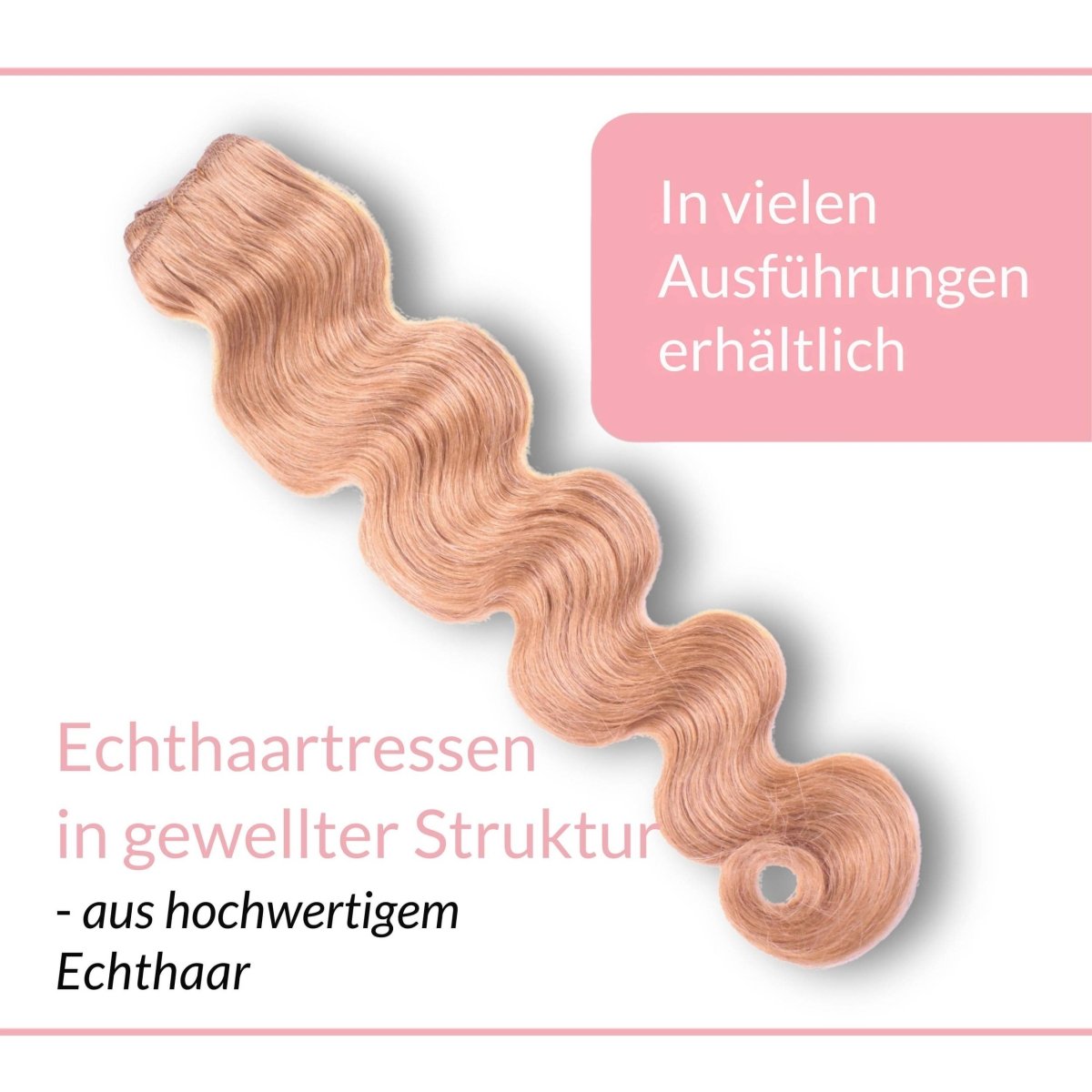 Gewellte Echthaartresse Weft Weaving - Hair2Heart