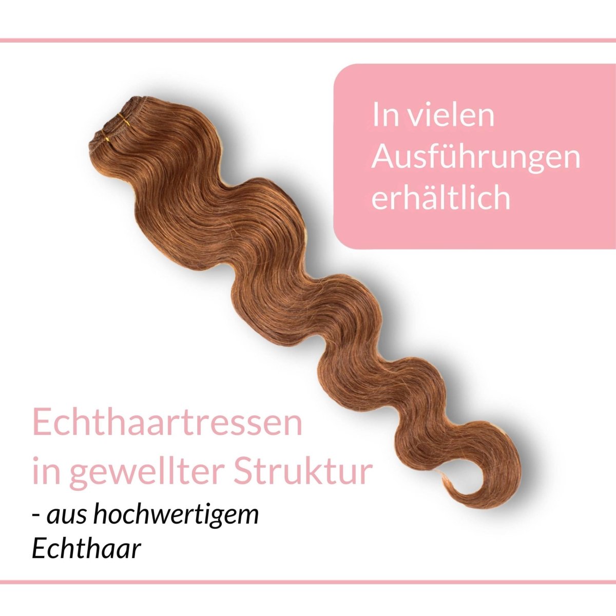 Gewellte Echthaartresse Weft Weaving - Hair2Heart