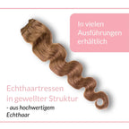 Gewellte Echthaartresse Weft Weaving - Hair2Heart