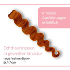 Gewellte Echthaartresse Weft Weaving - Hair2Heart