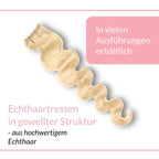 Gewellte Echthaartresse Weft Weaving - Hair2Heart