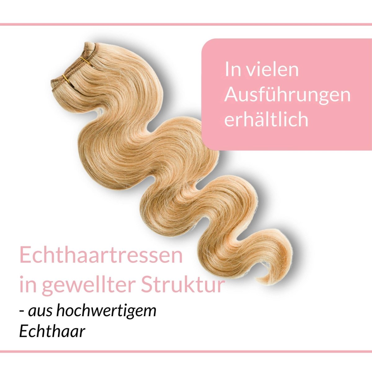 Gewellte Echthaartresse Weft Weaving - Hair2Heart