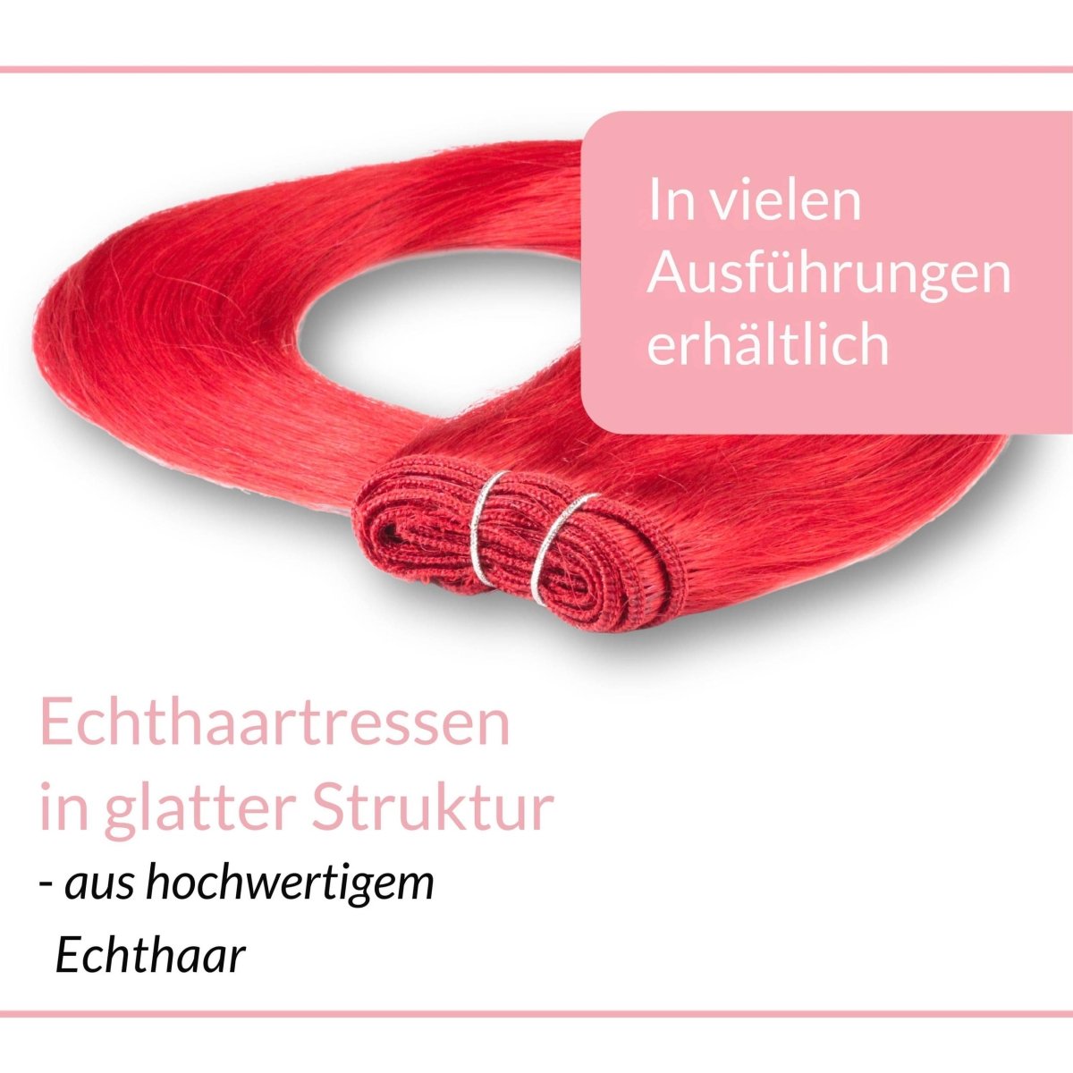 Glatte Echthaartresse Weft Weaving - Hair2Heart