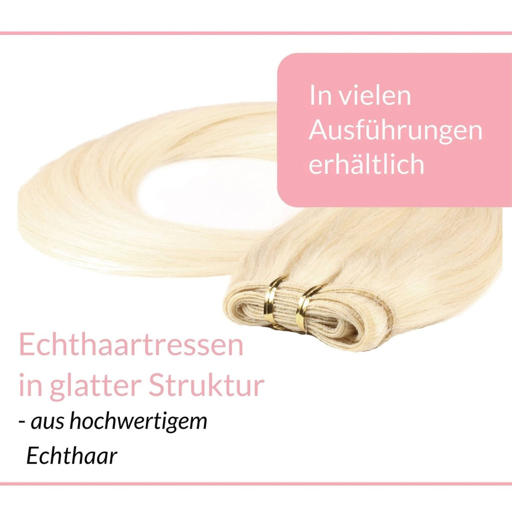 Glatte Echthaartresse Weft Weaving - Hair2Heart