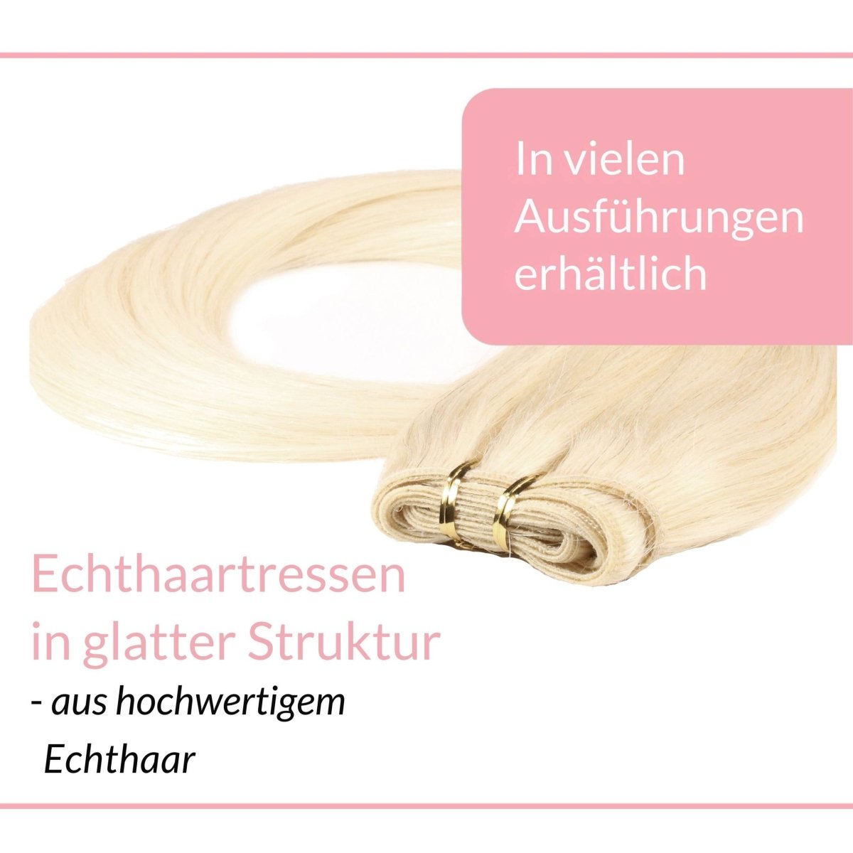 Glatte Echthaartresse Weft Weaving - Hair2Heart