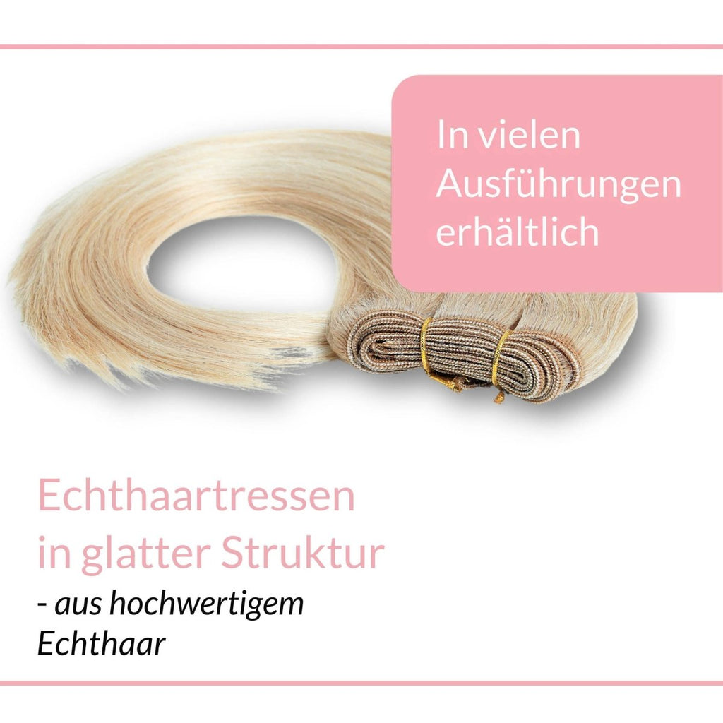 Glatte Echthaartresse Weft Weaving - Hair2Heart