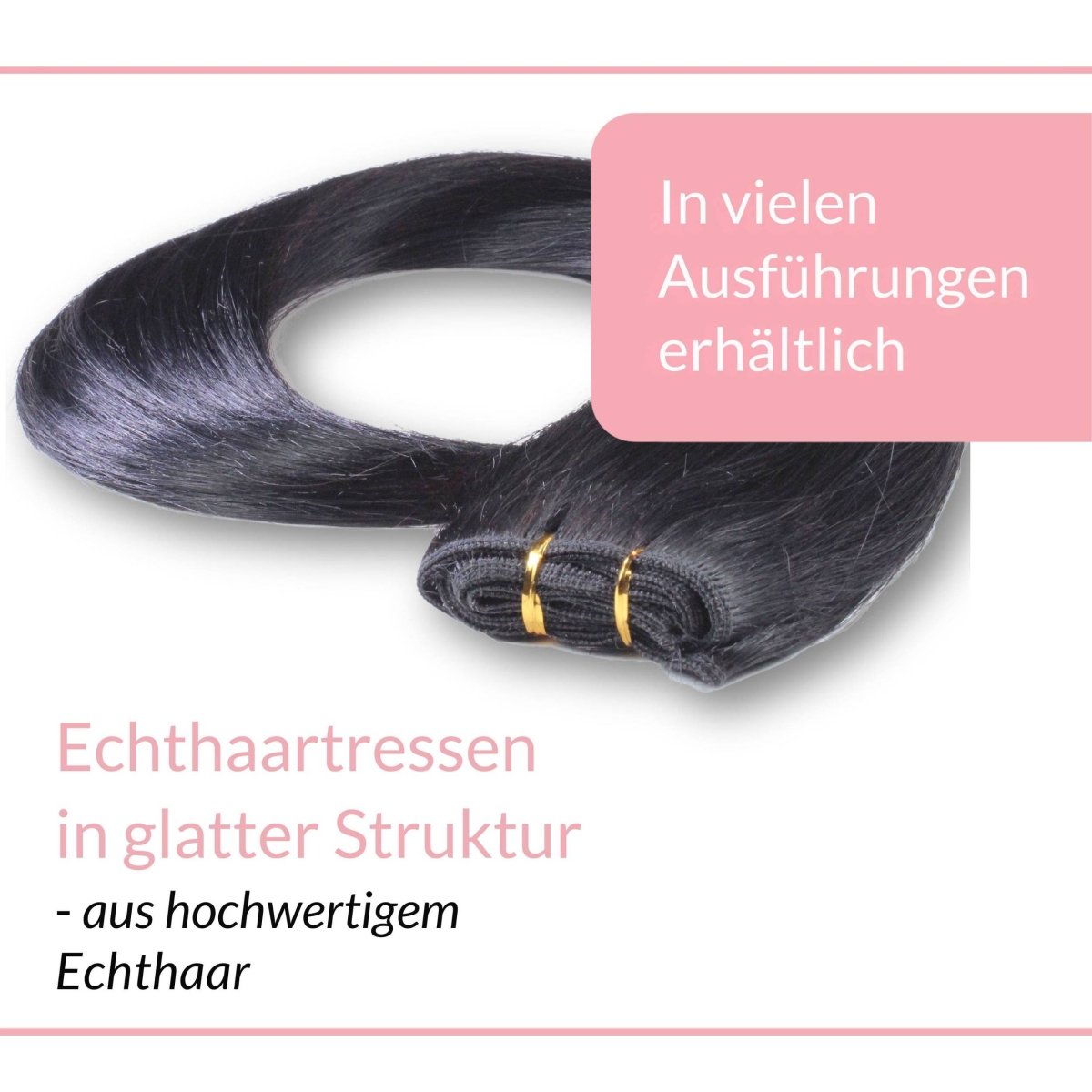 Glatte Echthaartresse Weft Weaving - Hair2Heart