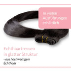 Glatte Echthaartresse Weft Weaving - Hair2Heart
