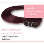 Glatte Echthaartresse Weft Weaving - Hair2Heart