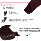 Glatte Echthaartresse Weft Weaving - Hair2Heart