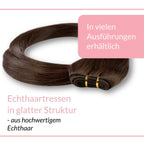 Glatte Echthaartresse Weft Weaving - Hair2Heart
