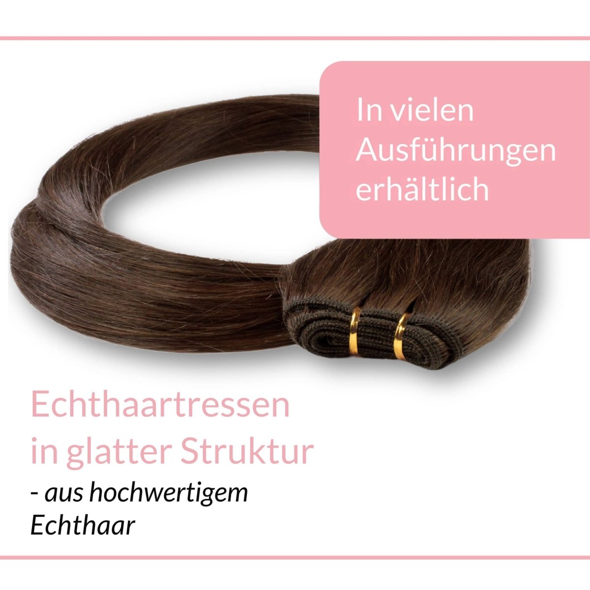 Glatte Echthaartresse Weft Weaving - Hair2Heart
