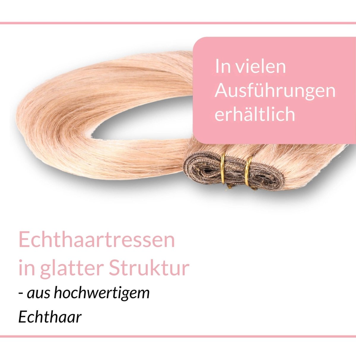 Glatte Echthaartresse Weft Weaving - Hair2Heart