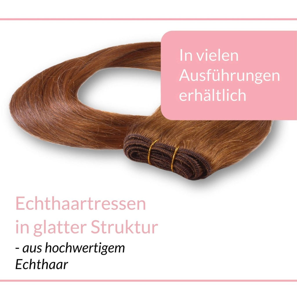 Glatte Echthaartresse Weft Weaving - Hair2Heart