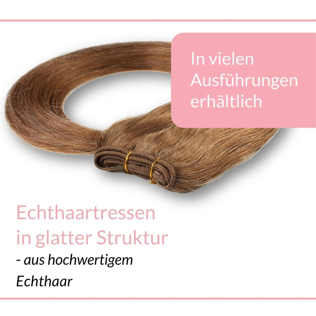 Glatte Echthaartresse Weft Weaving - Hair2Heart