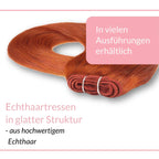 Glatte Echthaartresse Weft Weaving - Hair2Heart