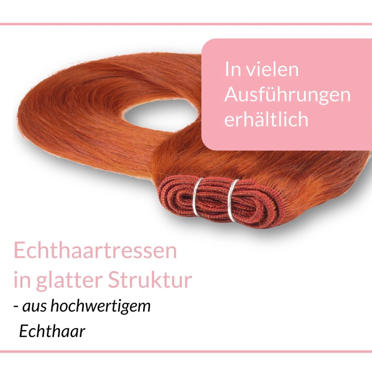 Glatte Echthaartresse Weft Weaving - Hair2Heart