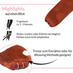 Glatte Echthaartresse Weft Weaving - Hair2Heart