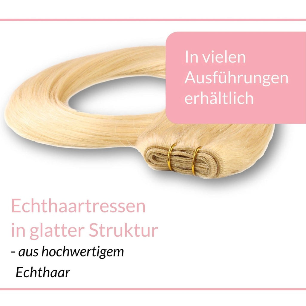 Glatte Echthaartresse Weft Weaving - Hair2Heart