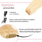 Glatte Echthaartresse Weft Weaving - Hair2Heart