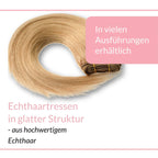 Glatte Echthaartresse Weft Weaving - Hair2Heart