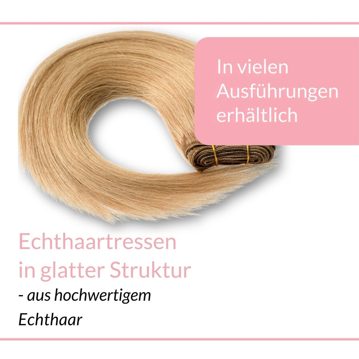 Glatte Echthaartresse Weft Weaving - Hair2Heart