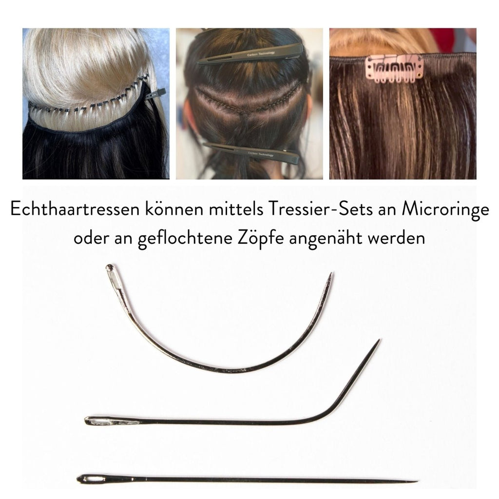 Tressen Starter Set für Wefts Weaving aus Echthaar - Hair2Heart