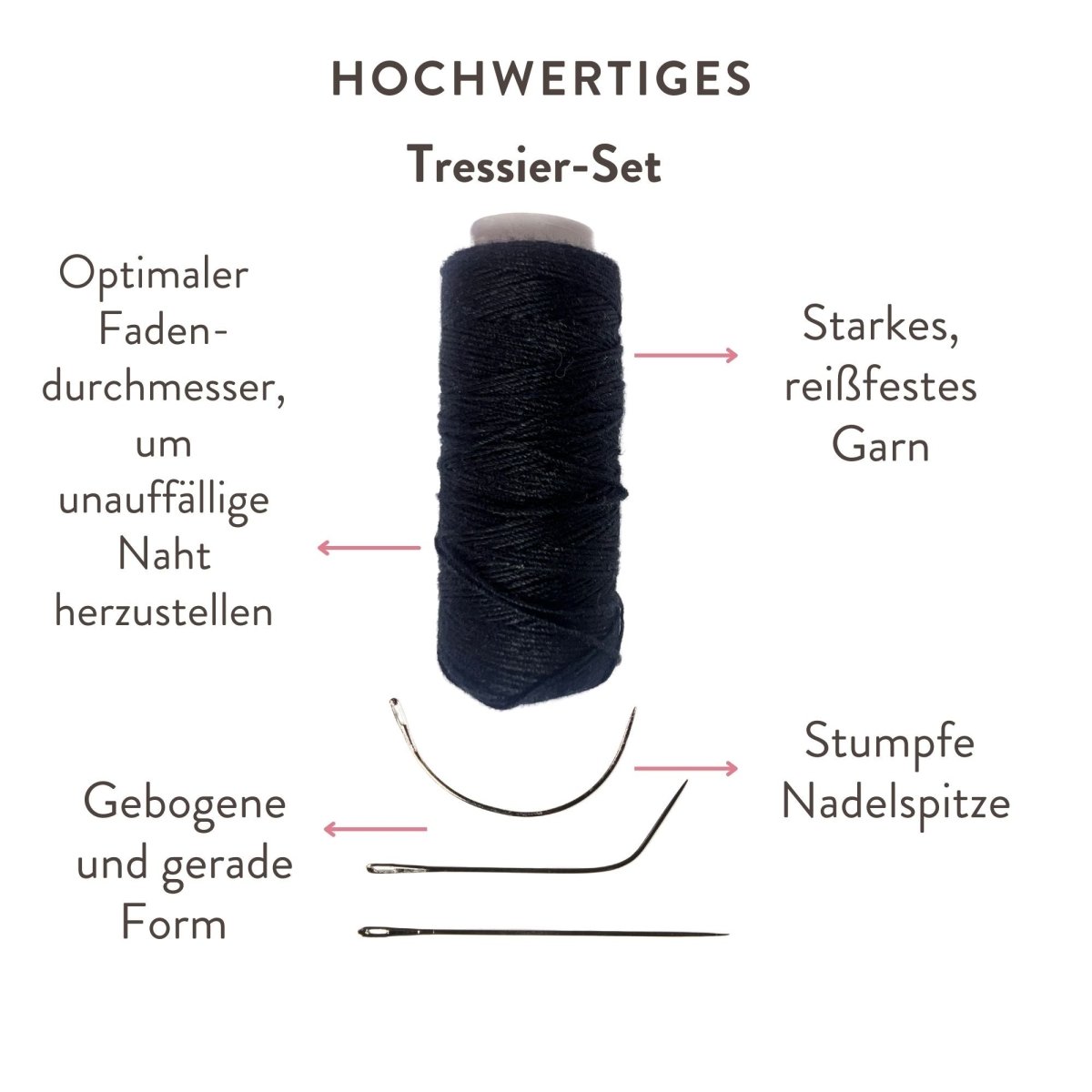 Tressen Starter Set für Wefts Weaving aus Echthaar - Hair2Heart