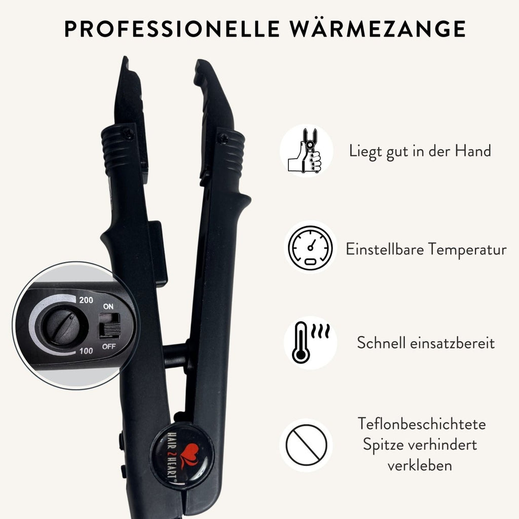 Wärmezangen für Bonding Extensions aus Echthaar - Hair2Heart