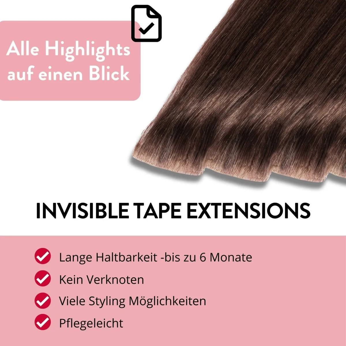 Invisible Tape Extensions - Premium aus Remy Echthaar - Hair2Heart