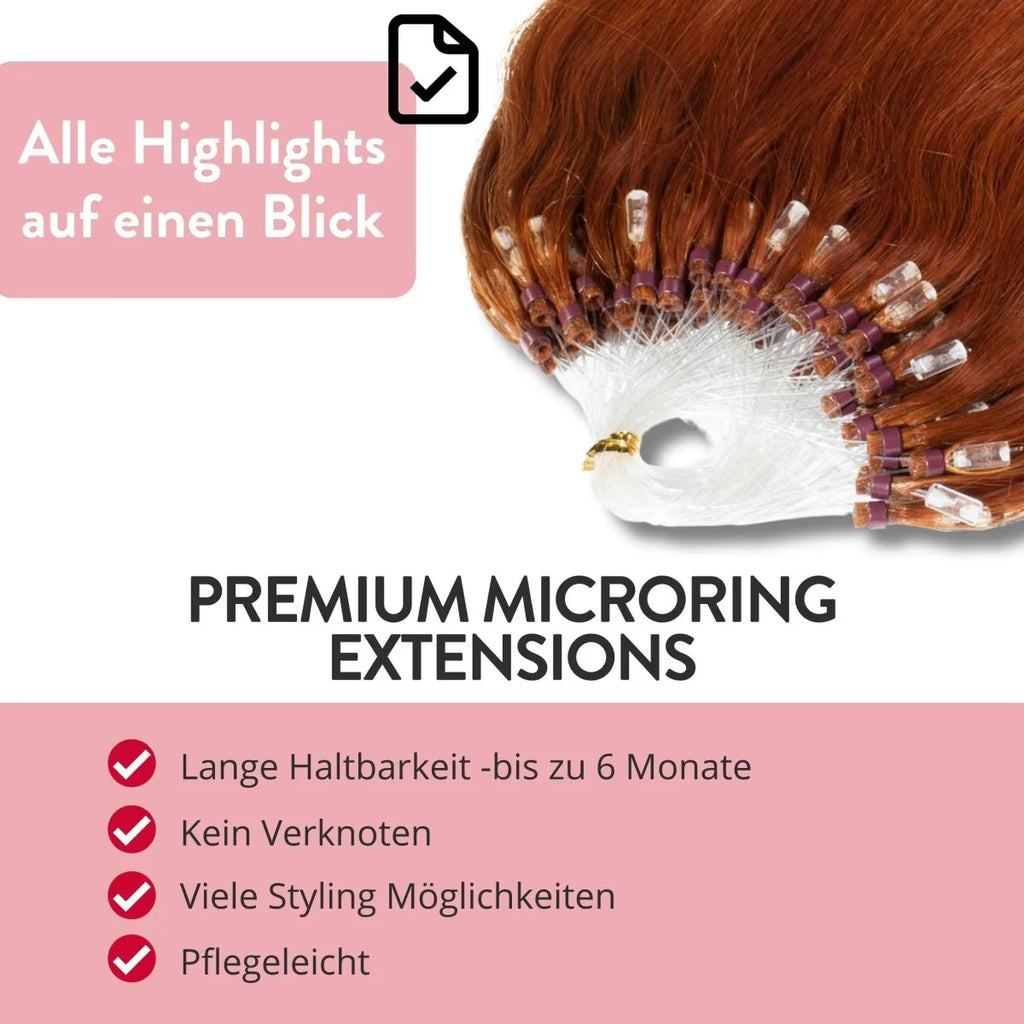 Premium Microring Extensions - Hair2Heart Echthaar