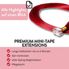 Premium Mini Tape Extensions aus Echthaar - Hair2Heart