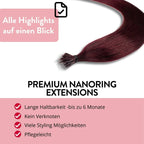 Premium Nanoring Extensions Echthaar - Hair2Heart