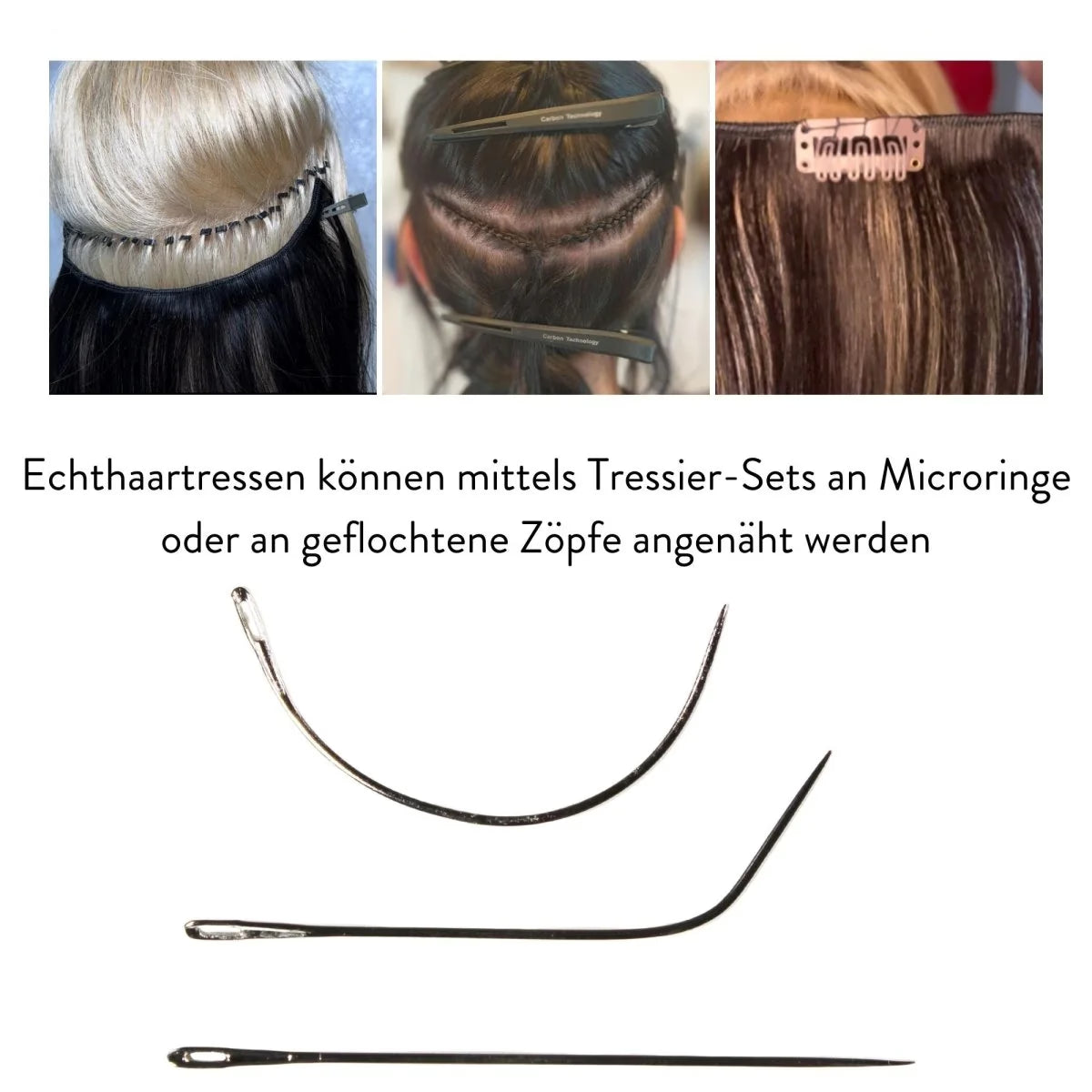 Tressen Starter Set für Wefts Weaving aus Echthaar - Hair2Heart