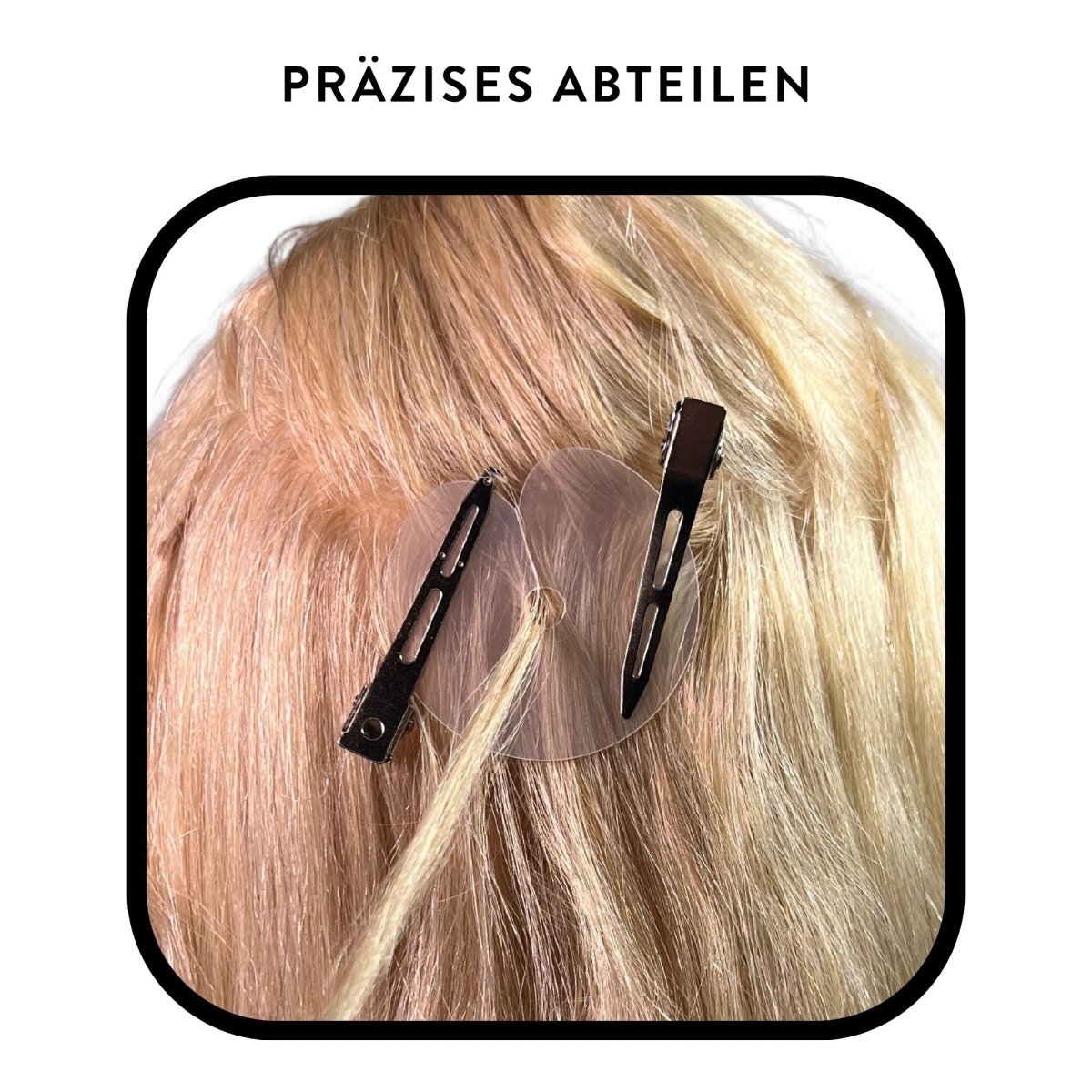 10 x Schutzschablone mit Klammern für Bonding Extensions - Hair2Heart