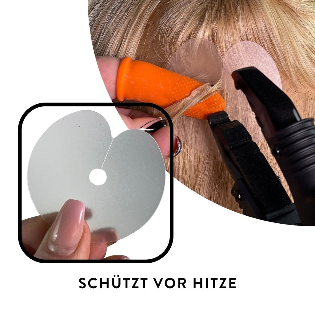 10 x Schutzschablone mit Klammern für Bonding Extensions - Hair2Heart