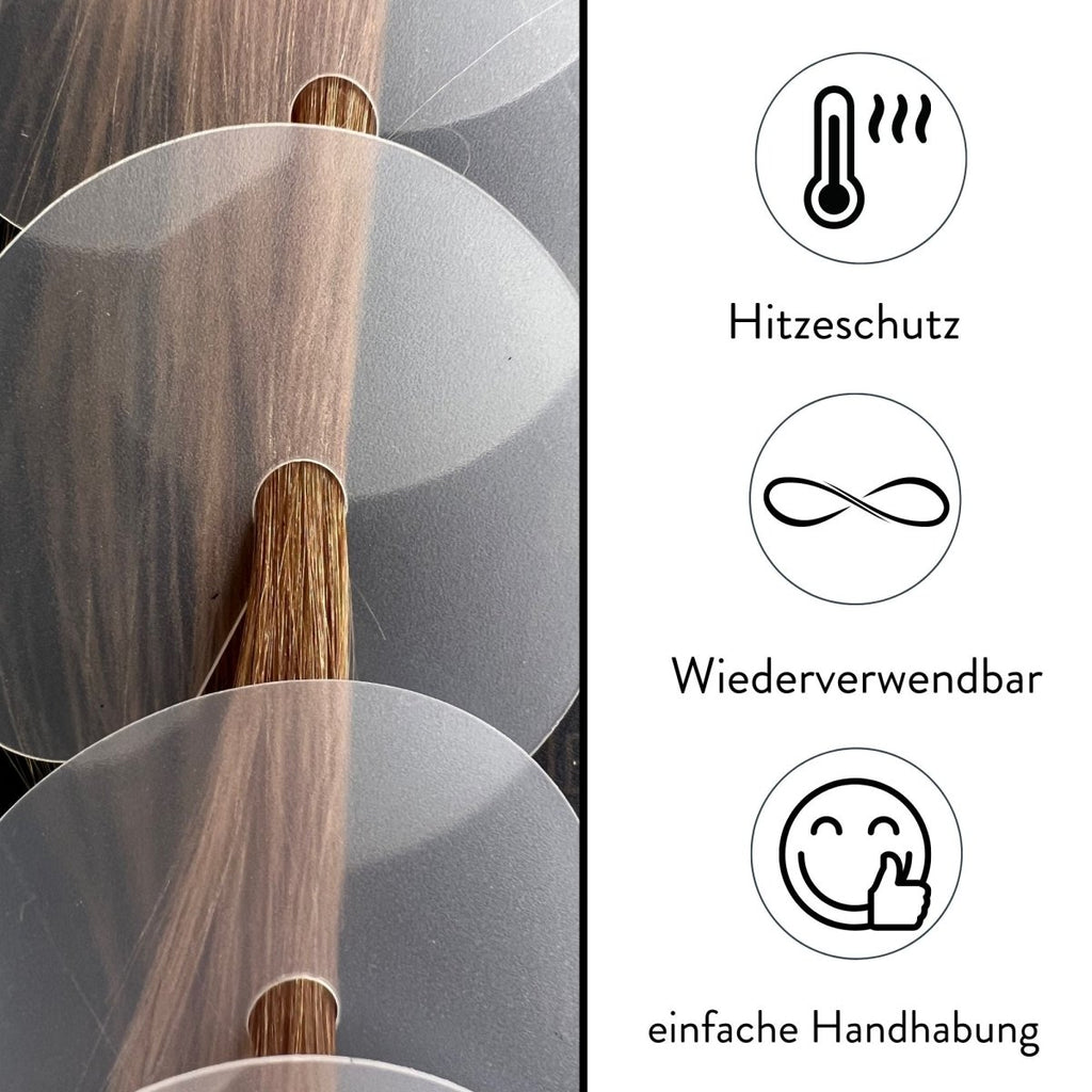 10 x Schutzschablone mit Klammern für Bonding Extensions - Hair2Heart