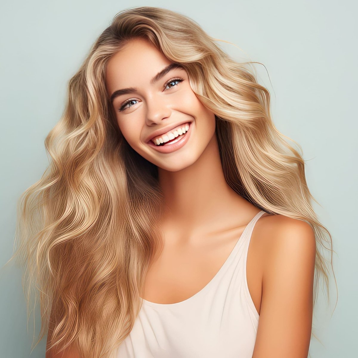 Tape Extensions gewellt aus Echthaar - Hair2Heart